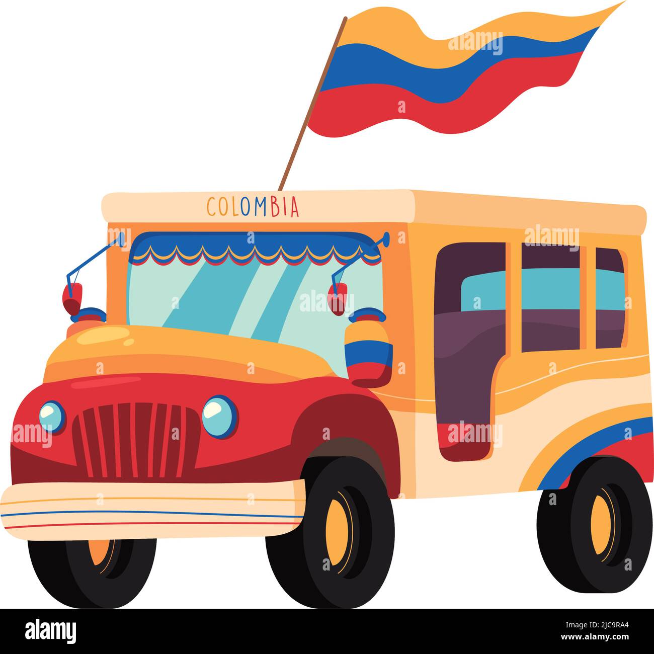 transport traditionnel en colombie Illustration de Vecteur