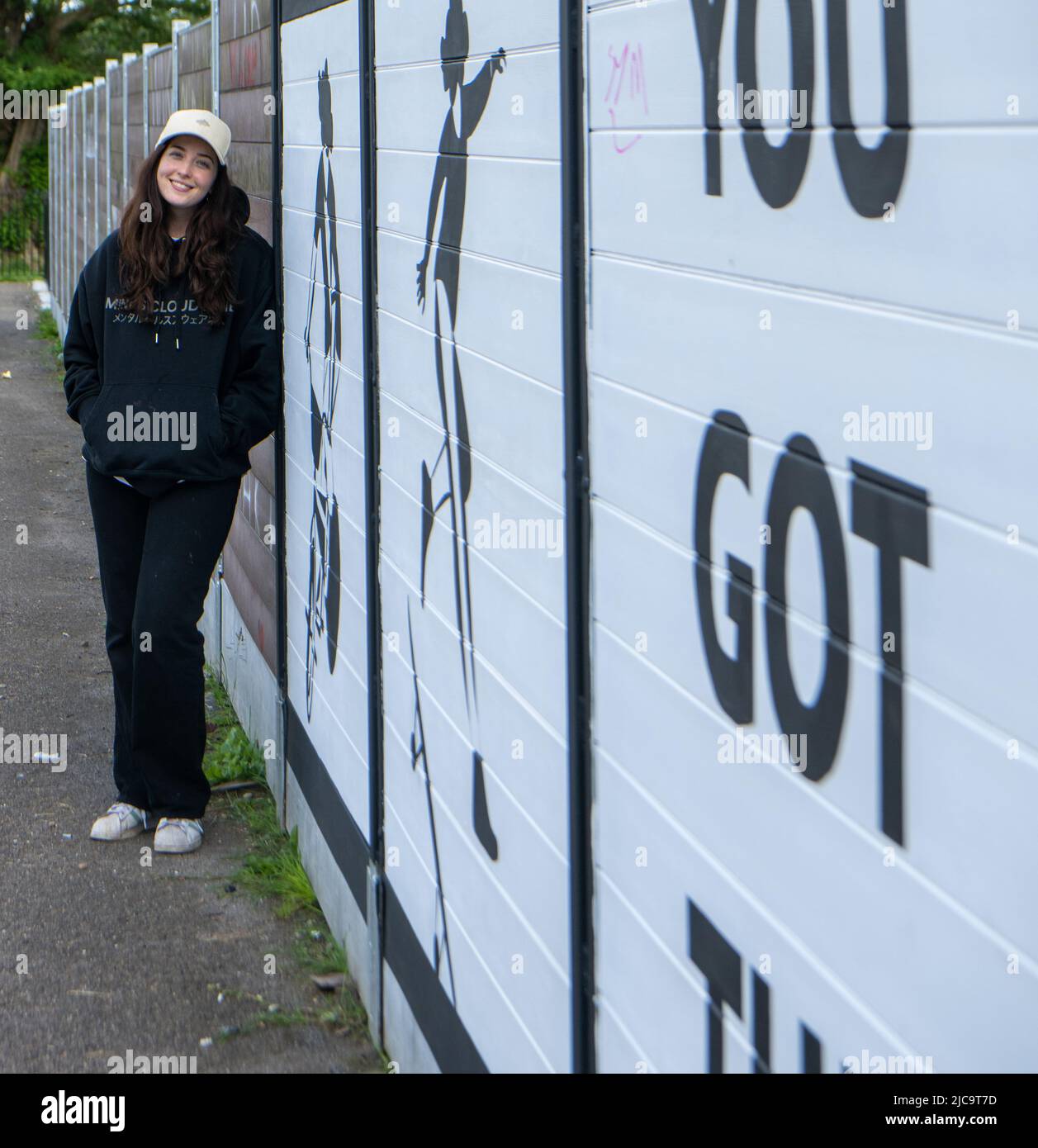 Brentwood Essex 11th juin 2022 deux peintures murales de parc de skateboard ont été présentées dans le cadre de l'essai annuel de Brentwood Art en photo Charlotte Robinson artiste, Credit: Ian Davidson/Alay Live News Banque D'Images