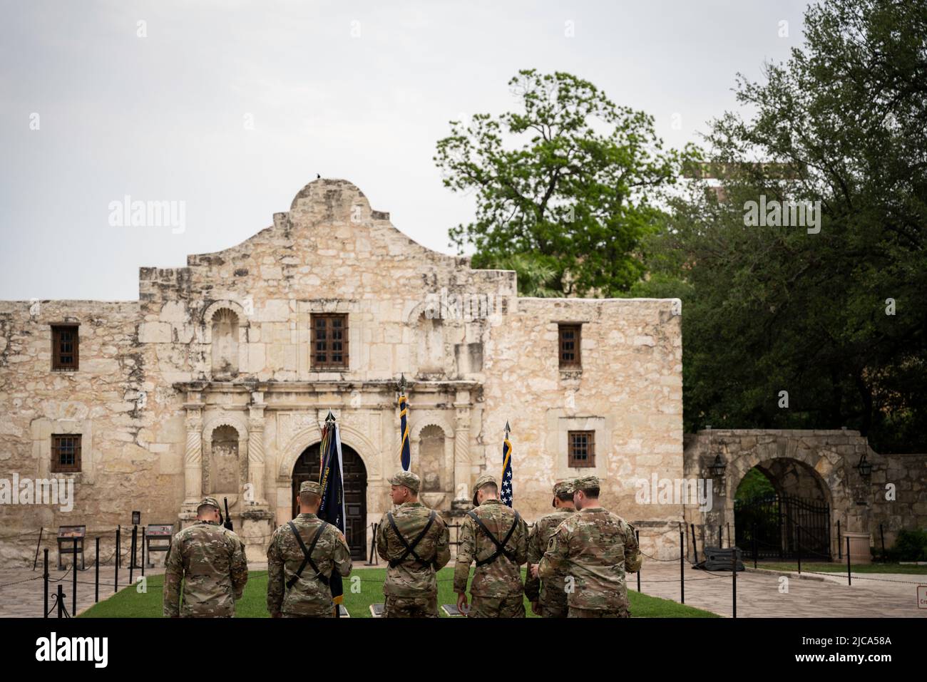 Fort Alamo historique dans le centre-ville de San Antonio Banque D'Images