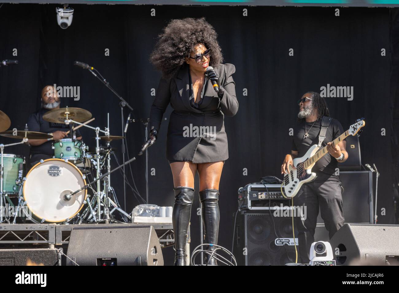 Cambridge, Royaume-Uni. 11th juin 2022. MICA Paris se produit au Cambridge Club Festival 2022 à Childerley Orchard à Cambridge. Crédit : SOPA Images Limited/Alamy Live News Banque D'Images