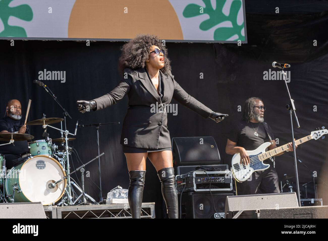 Cambridge, Royaume-Uni. 11th juin 2022. MICA Paris se produit au Cambridge Club Festival 2022 à Childerley Orchard à Cambridge. Crédit : SOPA Images Limited/Alamy Live News Banque D'Images