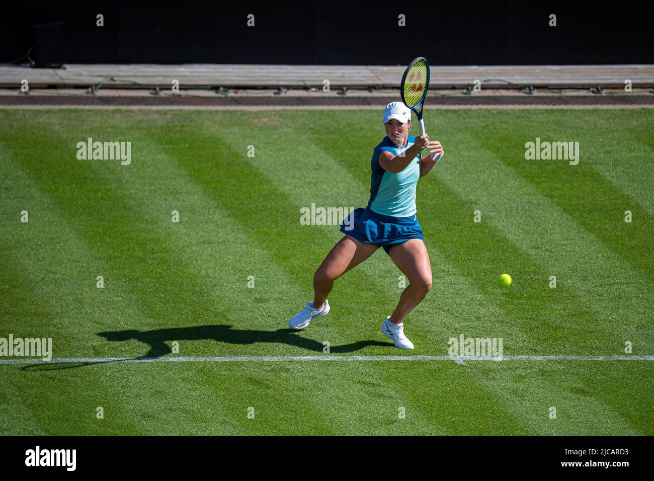 Birmingham, ROYAUME-UNI. 11 juin 2022. Coco Vandewighe des Etats-Unis va Oliva Gadecki de l'Australie Emily Appleton de Grande-Bretagne pendant le match qualifiant le premier jour du Rothesay Classic Birmingham 2022 au Club du Prieuré d'Edgbaston le samedi, 11 juin 2022 à Birmingham, ANGLETERRE. Credit: Taka G Wu/Alay Live News Banque D'Images