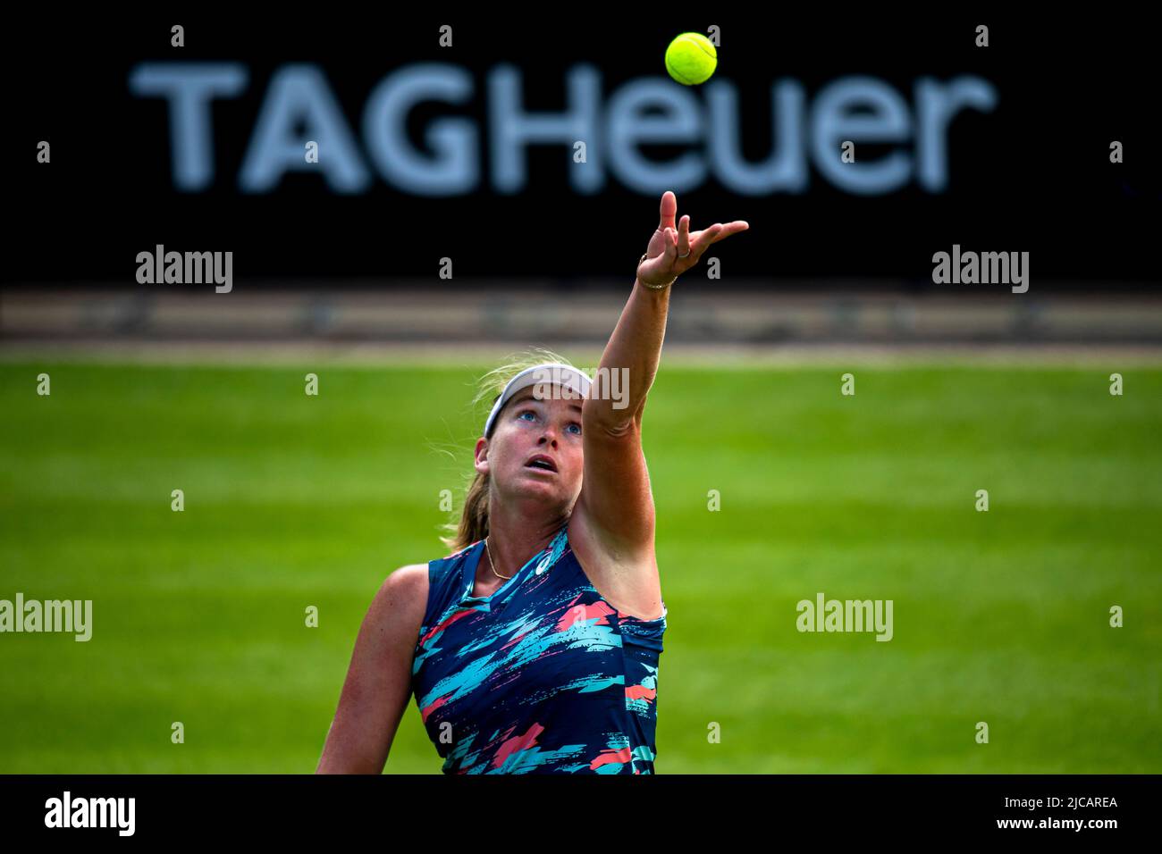 Birmingham, ROYAUME-UNI. 11 juin 2022. Coco Vandewighe des Etats-Unis va Oliva Gadecki de l'Australie Emily Appleton de Grande-Bretagne pendant le match qualifiant le premier jour du Rothesay Classic Birmingham 2022 au Club du Prieuré d'Edgbaston le samedi, 11 juin 2022 à Birmingham, ANGLETERRE. Credit: Taka G Wu/Alay Live News Banque D'Images