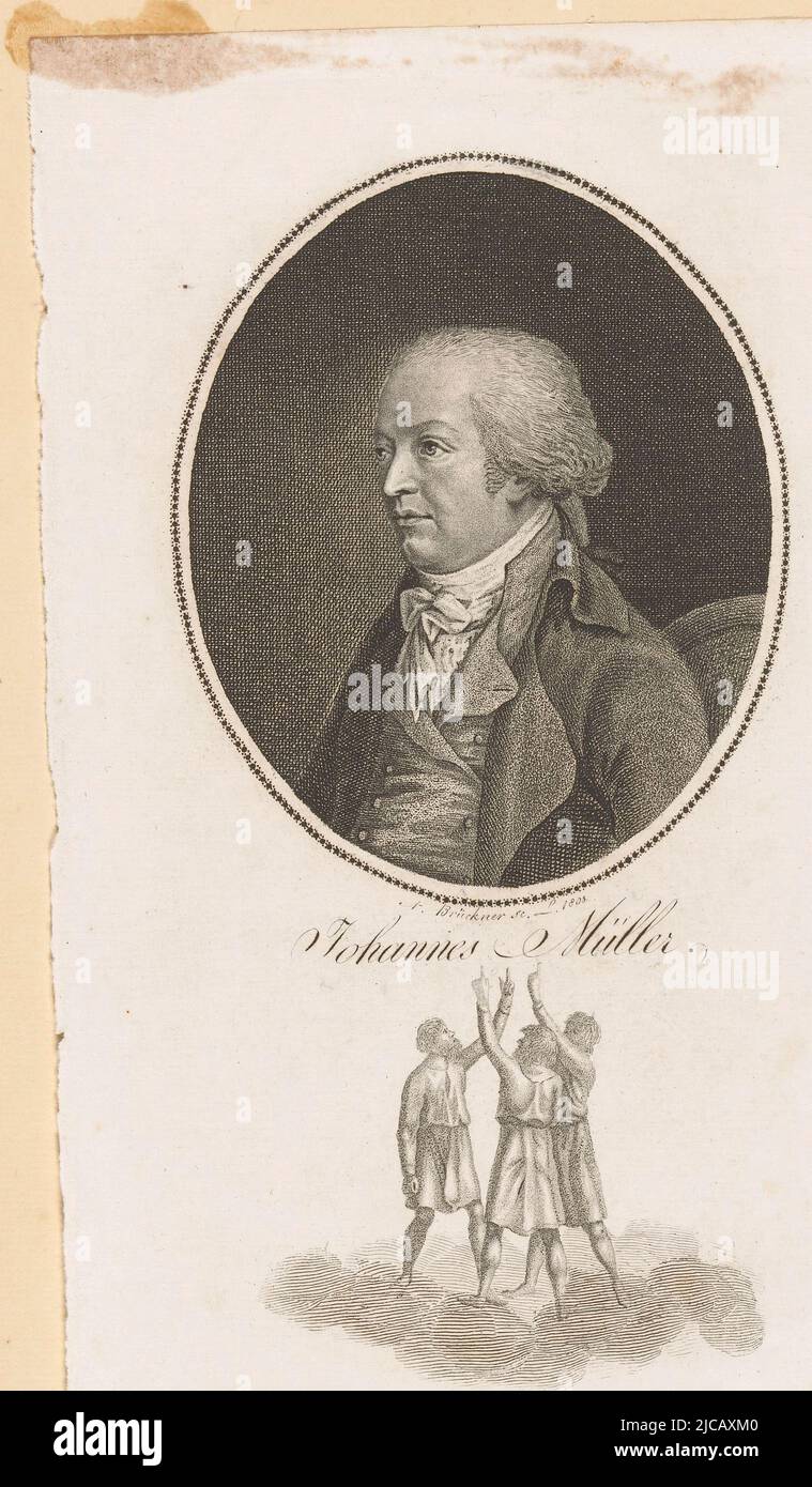 Portrait de Johannes M, imprimeur: Friedrich August Brückner, (mentionné sur l'objet), Leipzig, 1805, papier, gravure, gravure, h 213 mm - l 125 mm Banque D'Images