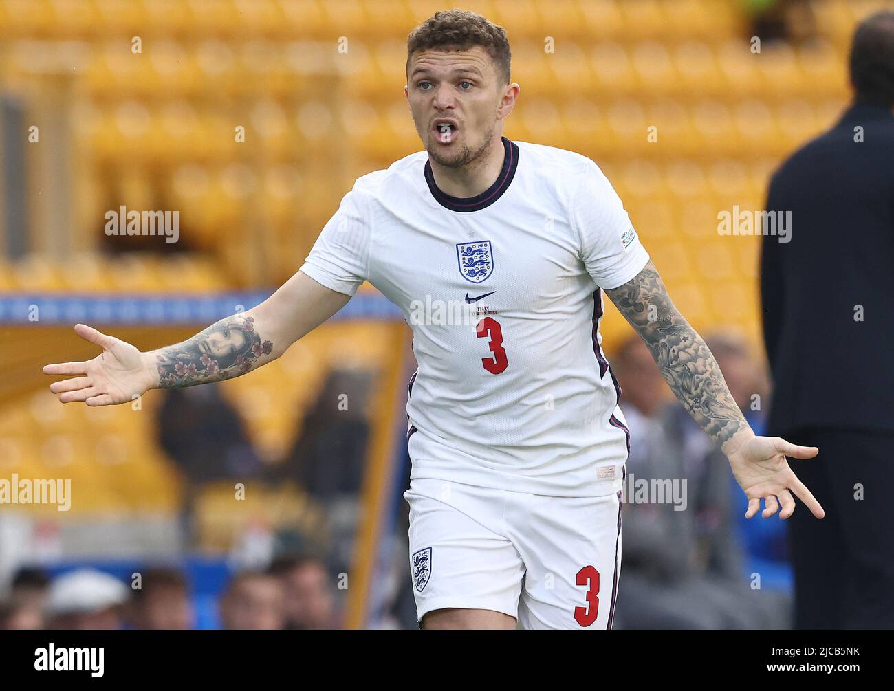 Wolverhampton, Angleterre, 11th juin 2022. Kieran Trippier d'Angleterre pendant le match de l'UEFA Nations League à Molineux, Wolverhampton. Le crédit photo doit être lu : Darren Staples / Sportimage Banque D'Images