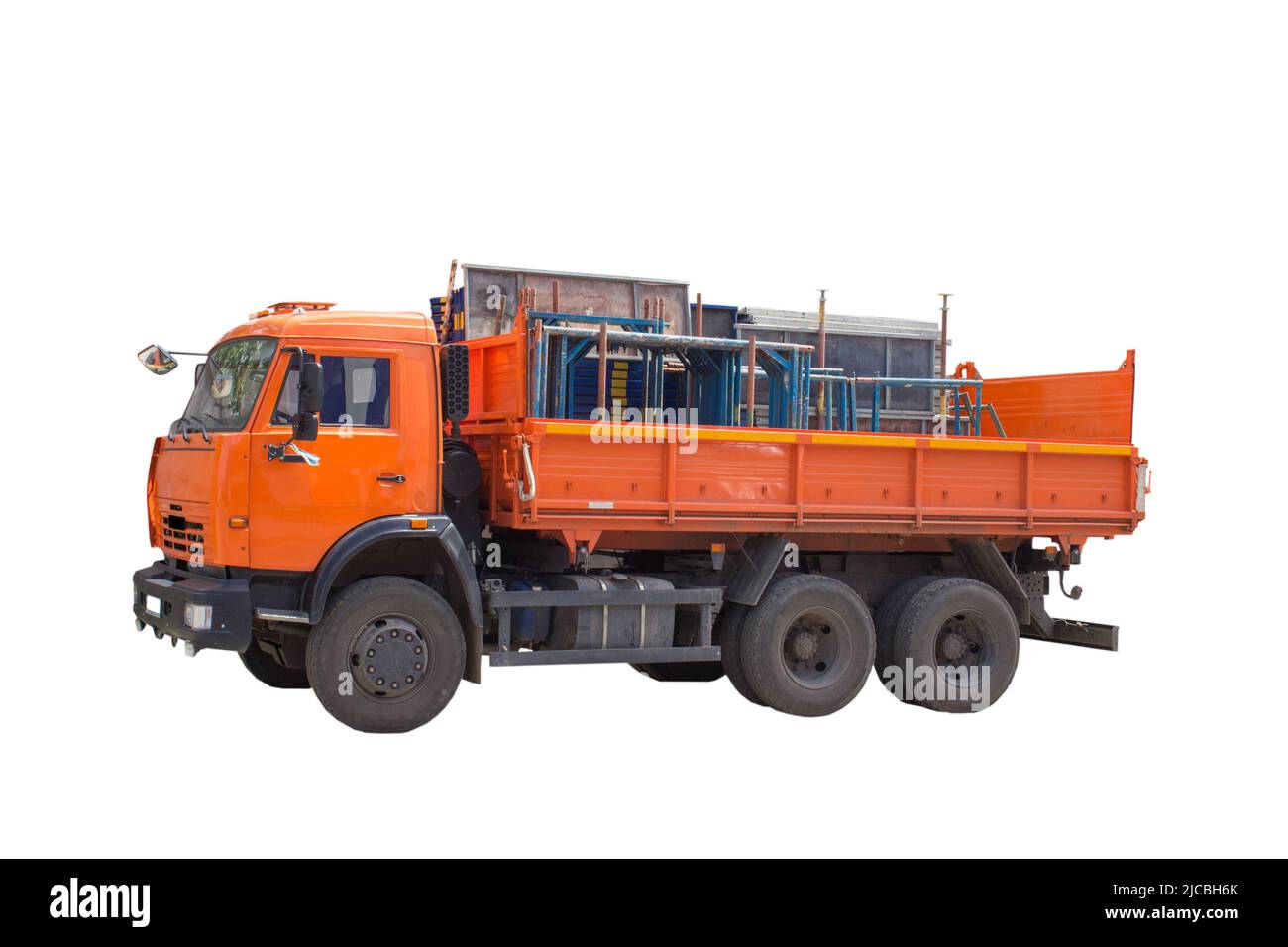 chariots de chargement isolés pour le transport d'échafaudages pour la construction Banque D'Images