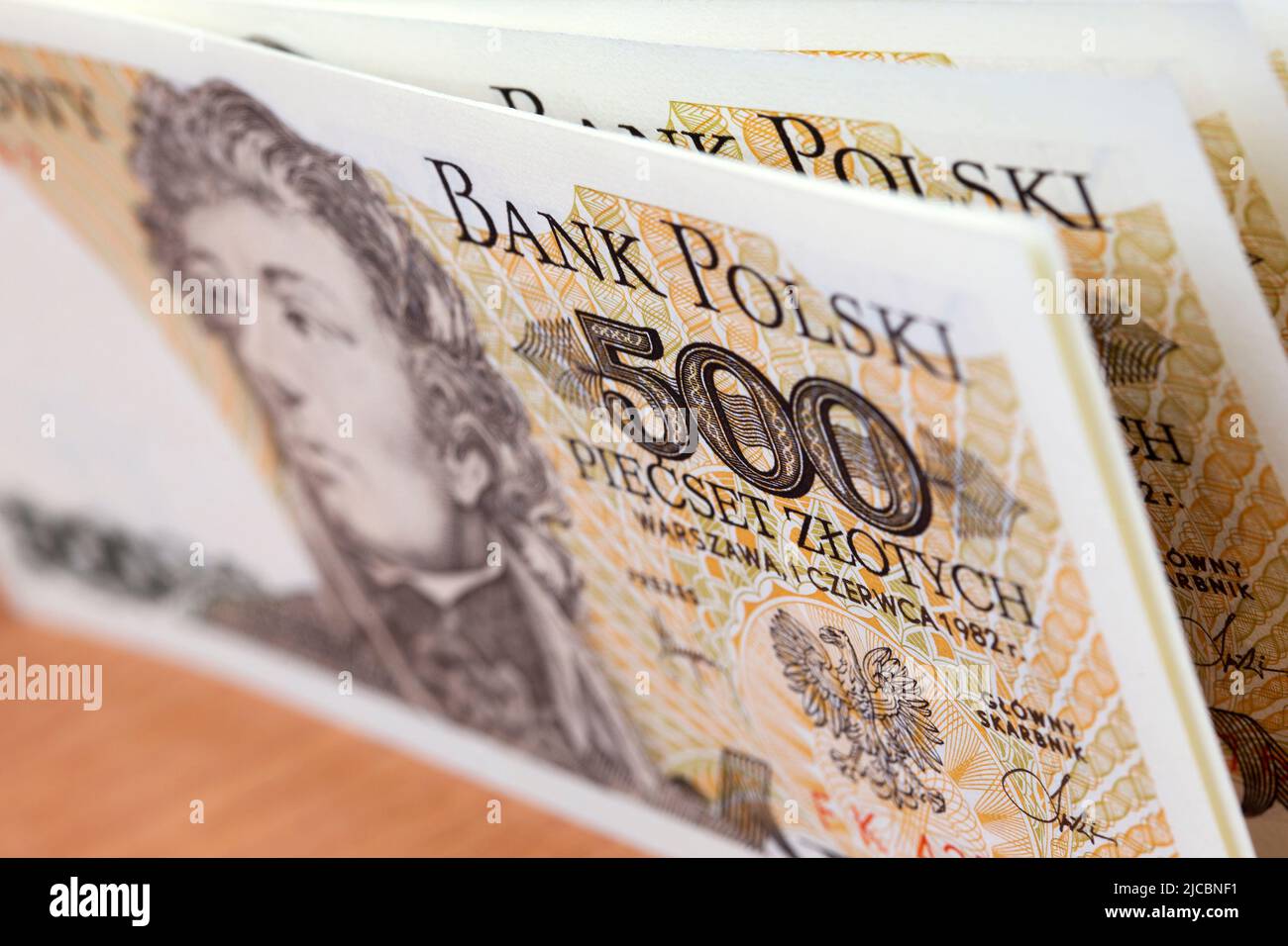 Old Polish Money - 500 Zloty un contexte d'affaires Banque D'Images