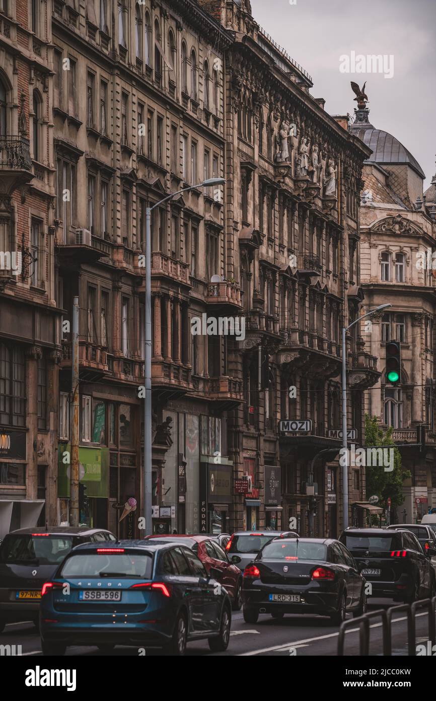 Heure de pointe à Budapest, Hongrie. Banque D'Images