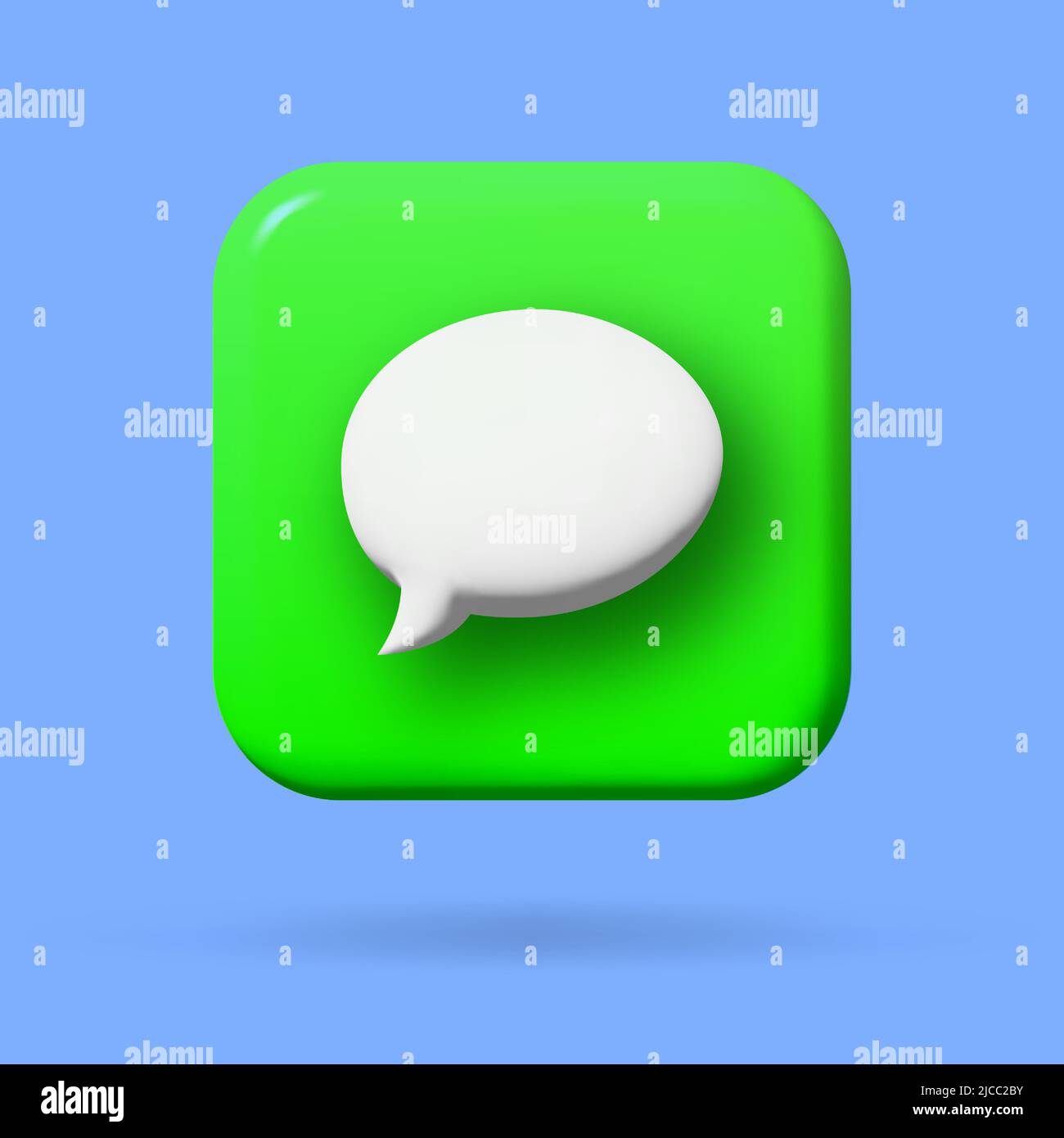 icône sms de messagerie sur les réseaux sociaux. 3d illustration de