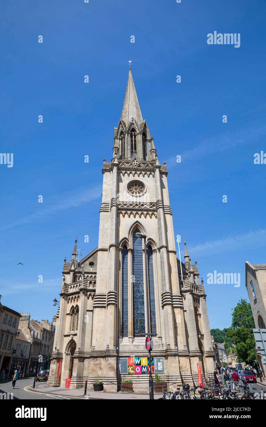Église Saint-Michel, Bath, Somerset, Angleterre. Banque D'Images