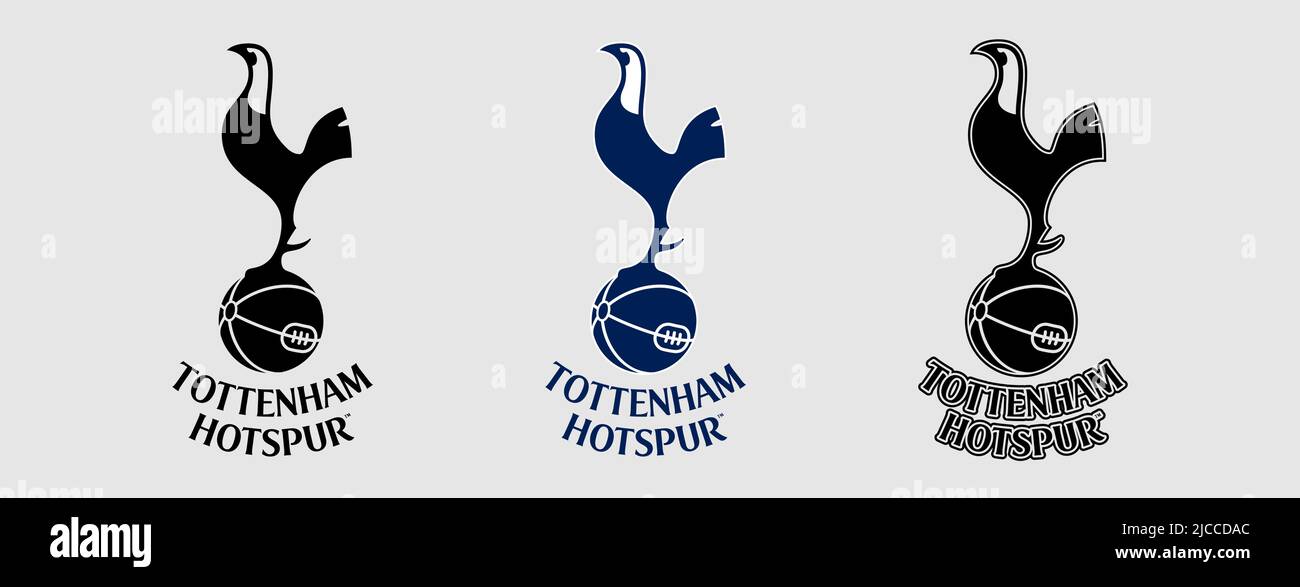 Emblème du club de football Tottanham Hotspur. Gravure Illustration de Vecteur