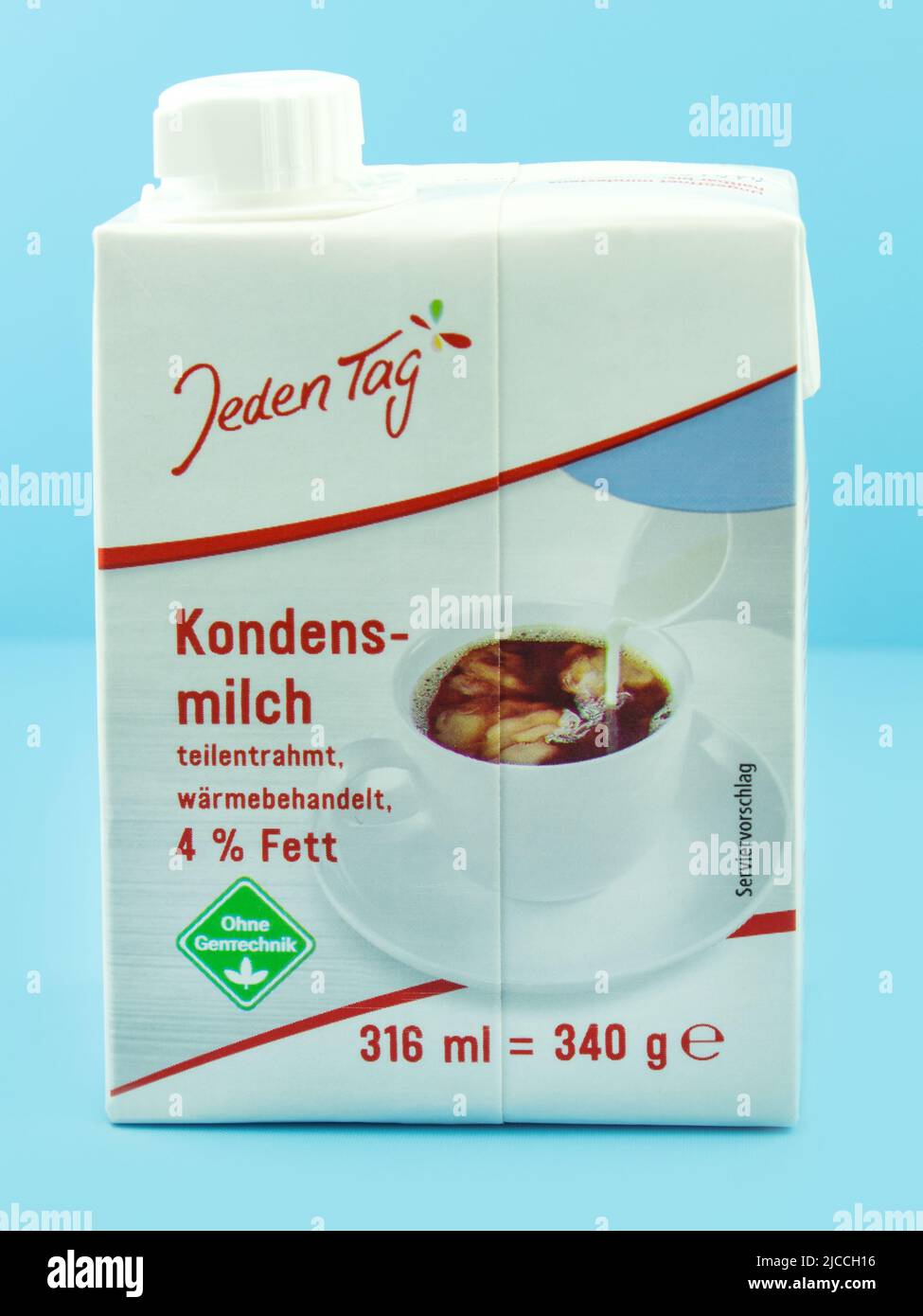 Hambourg, Allemagne - 10 juin 2022: Lait allemand Kondensmilch Banque D'Images