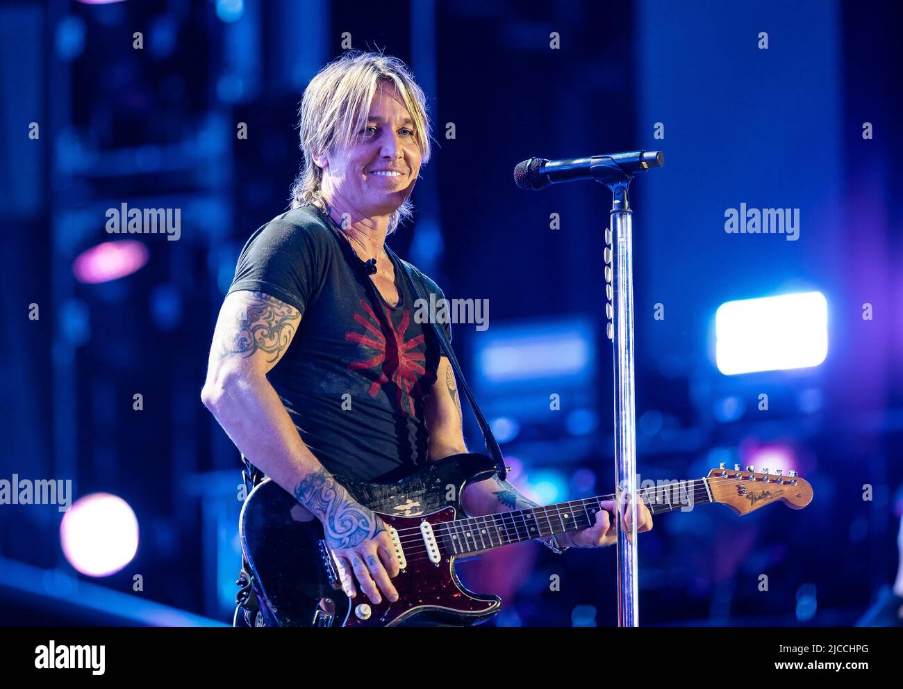 Keith Urban se produit au cours du jour 1 du festival CMA 2022 au stade Nissan sur 09 juin 2022 à Nashville, Tennessee. Photo: Amiee Stubbs/imageSPACE/Sipa USA Banque D'Images