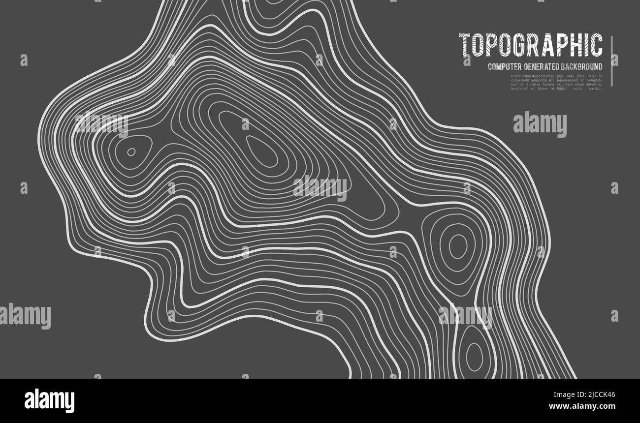 Les contours gris vector de la topographie. La montagne d'illustration vectorielle, la topographie géographique. Texture motif topographique. Site sur un terrain terrain vecteur Illustration de Vecteur