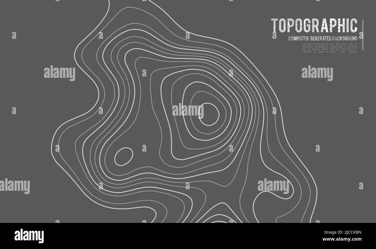Les contours gris vector de la topographie. La montagne d'illustration vectorielle, la topographie géographique. Texture motif topographique. Site sur un terrain terrain vecteur Illustration de Vecteur