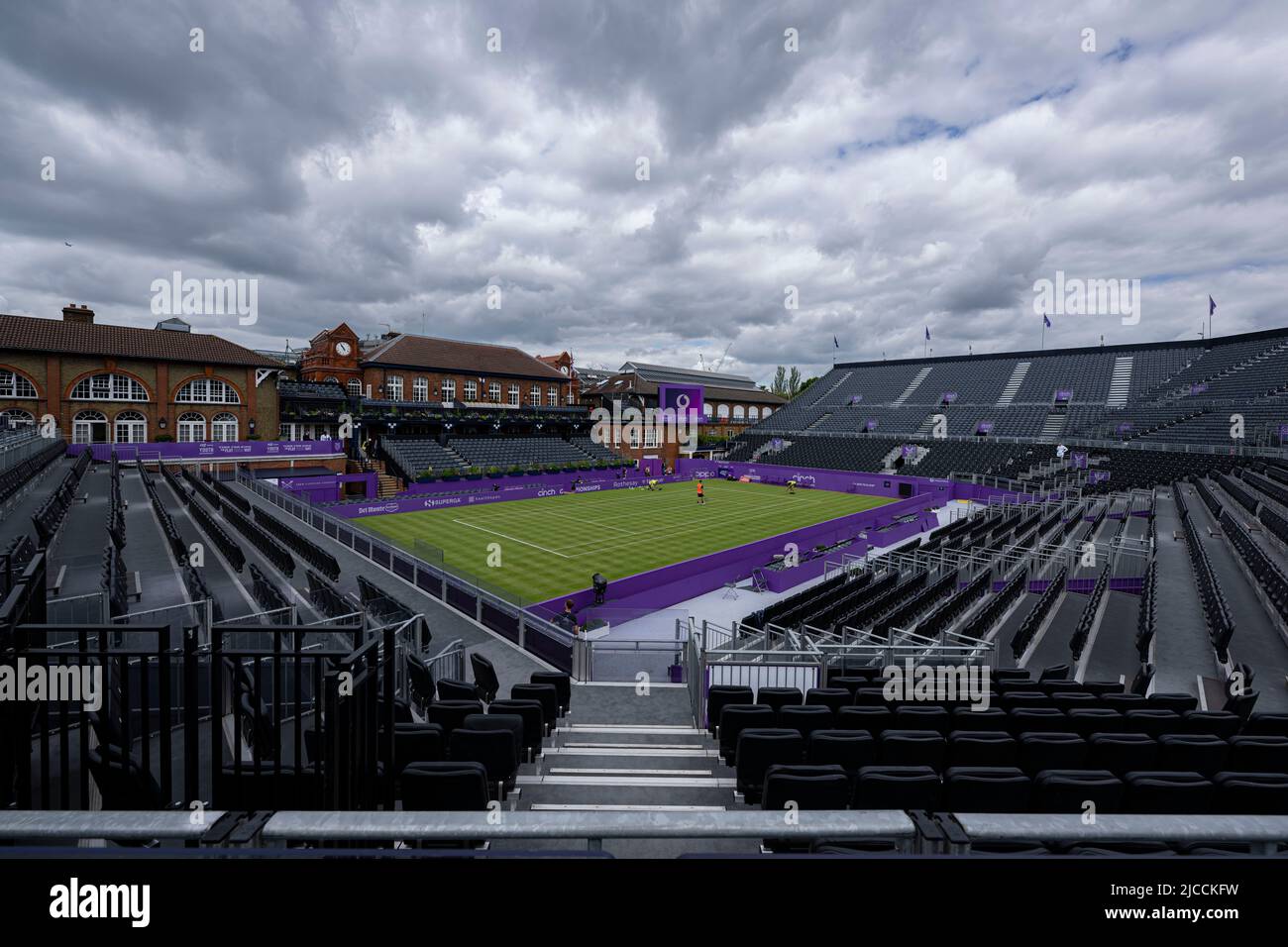 LONDRES, ROYAUME-UNI. 12 juin 2022. Pendant le match de qualification le deuxième jour des Championnats de Cinch 2022 au Queen's Club, dimanche, 12 juin 2022 à LONDRES EN ANGLETERRE. Credit: Taka G Wu/Alay Live News Banque D'Images