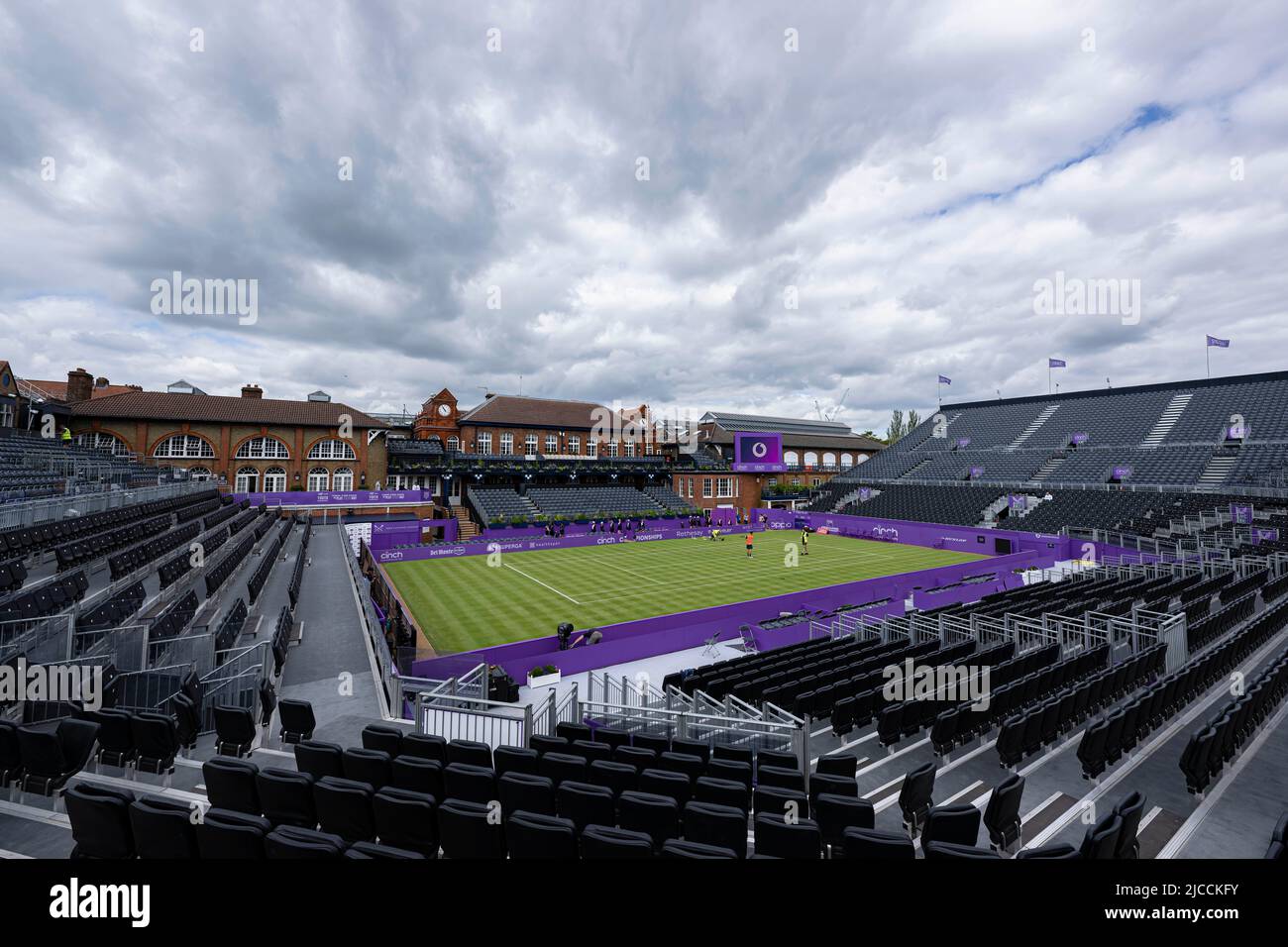 LONDRES, ROYAUME-UNI. 12 juin 2022. Pendant le match de qualification le deuxième jour des Championnats de Cinch 2022 au Queen's Club, dimanche, 12 juin 2022 à LONDRES EN ANGLETERRE. Credit: Taka G Wu/Alay Live News Banque D'Images