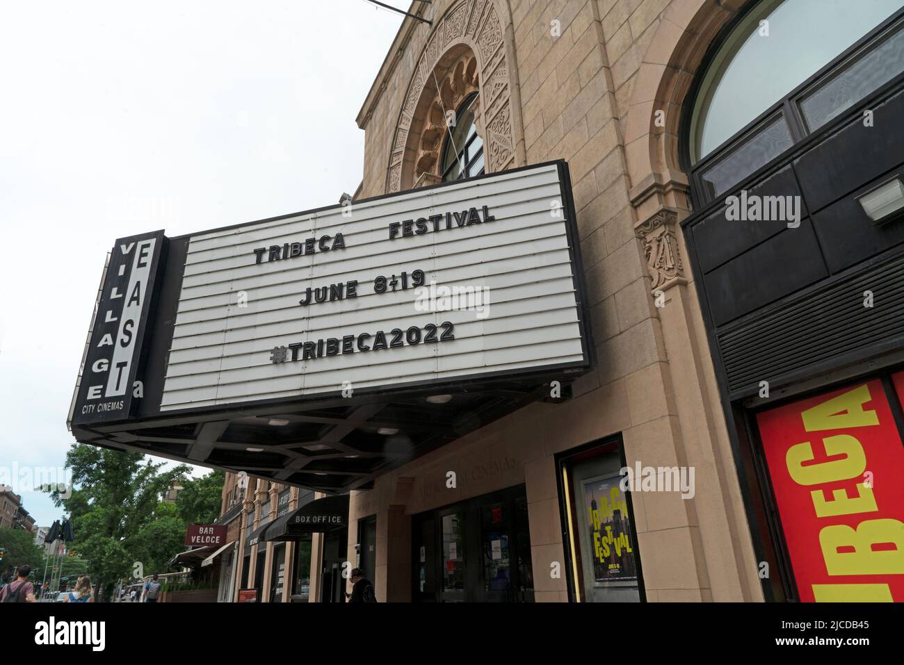 Le Festival du film de Tribeca montre beaucoup de ses films dans le bâtiment historique Yiddish Art Theatre qui date de 1926. Banque D'Images