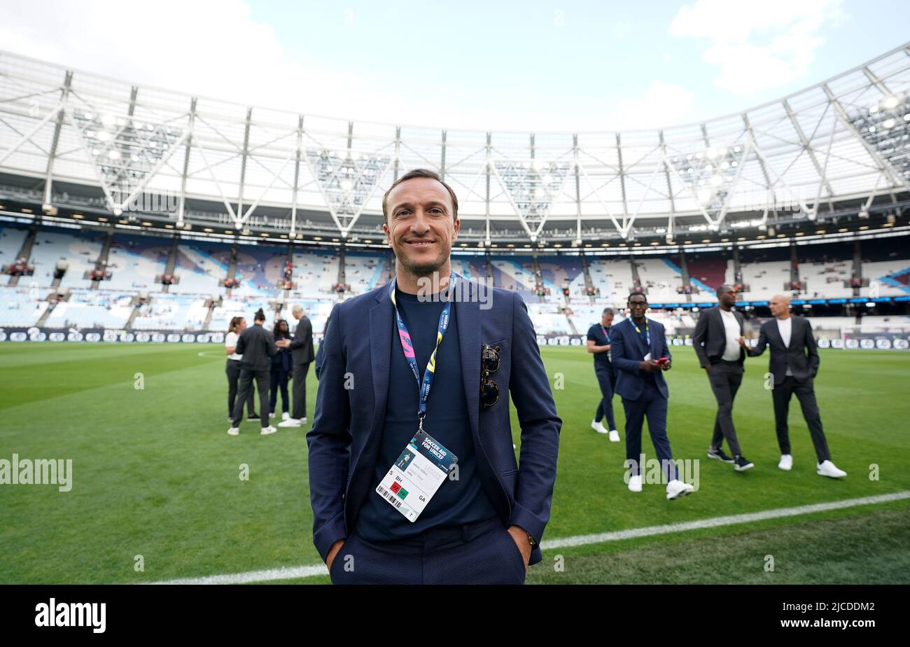 Mark Noble avant le match de l'aide au football pour l'UNICEF au stade de Londres, à Londres. Date de la photo: Dimanche 12 juin 2022. Banque D'Images