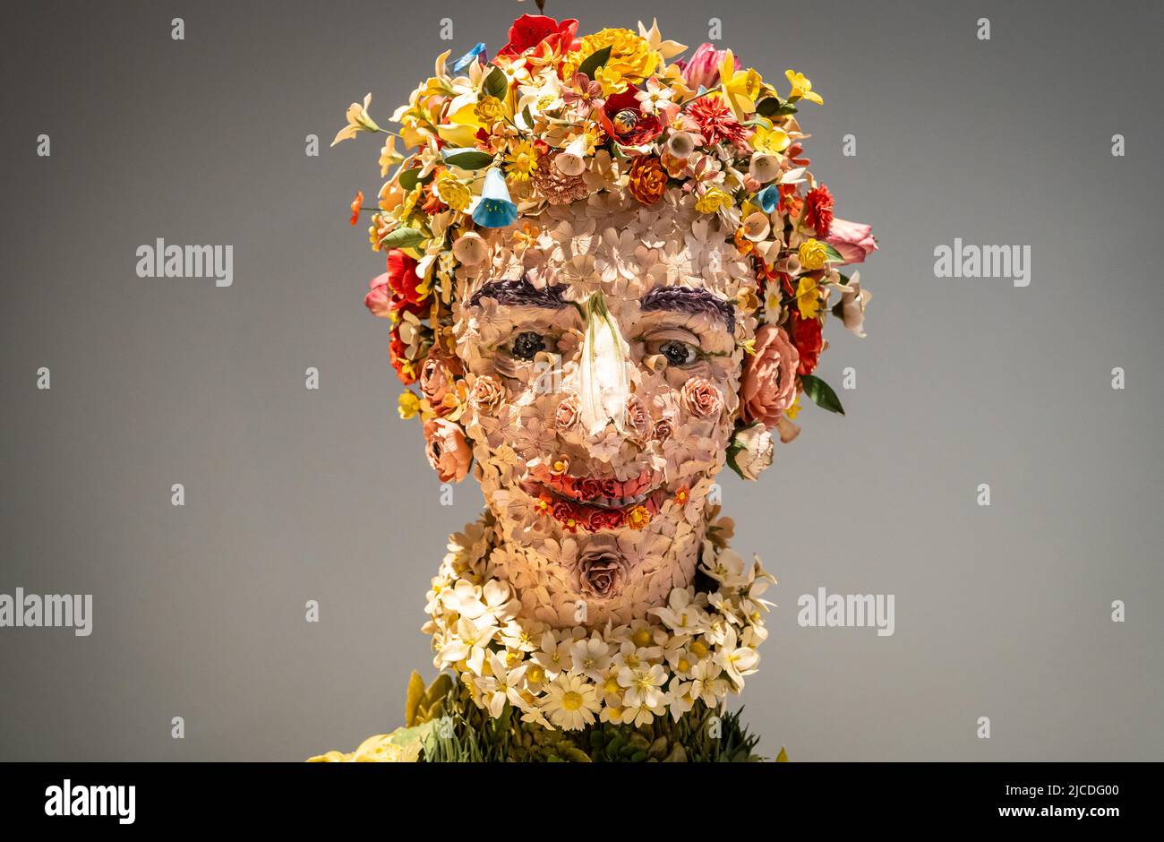 Anthropocène, exposition de sculptures en céramique polychrome réalisées par les artistes italiens « Bertozzi & Casoni » à la Galerie civique de trente, dans le nord de l'Italie. Banque D'Images