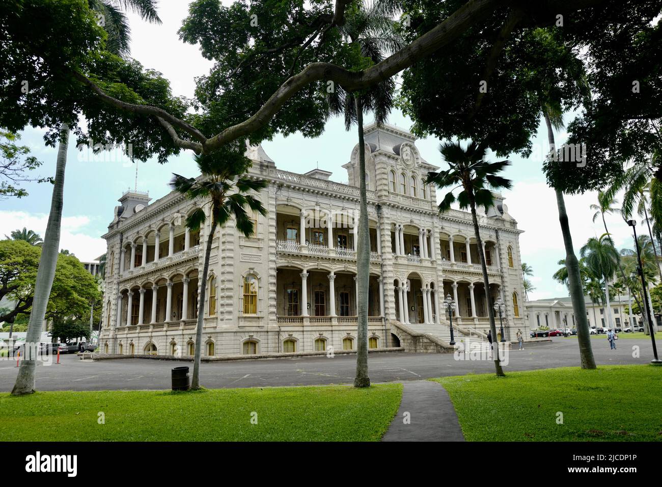 Palais de la princesse Iolani à Honolulu sur Oahu, Hawaï Banque D'Images
