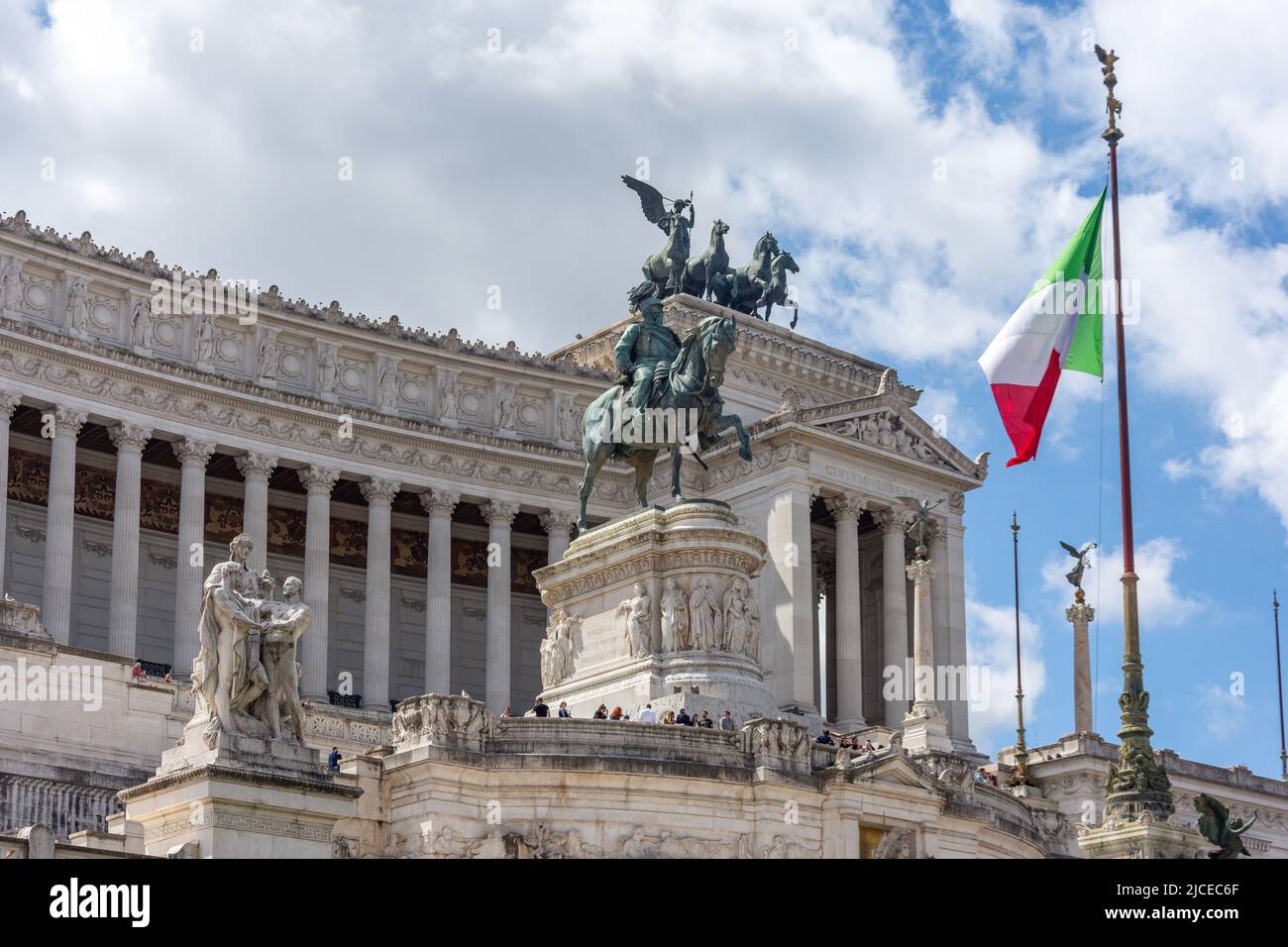Monument Victor Emmanuel II (Monumento Nazionale a Vittorio Emanuele II), Piazza Venezia, Rome (Roma), région du Latium, Italie Banque D'Images