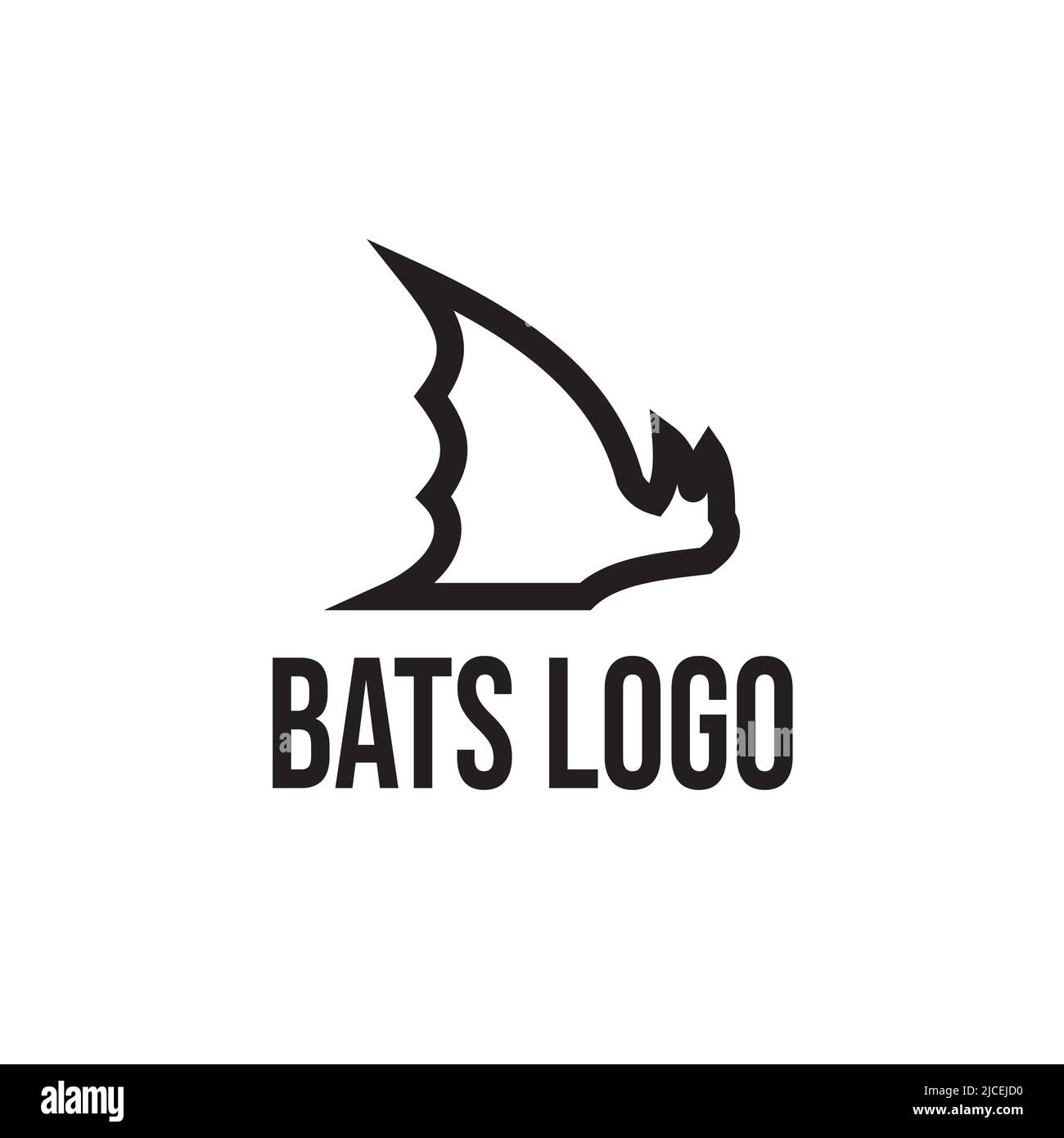 Batman Professional logo Design Vector logo design batte volante en style de ligne Illustration de Vecteur