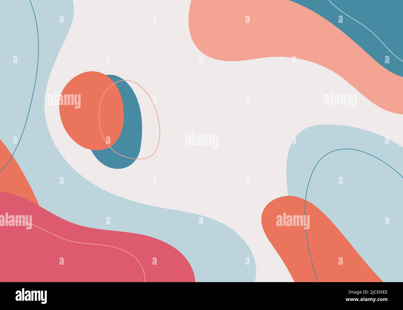 Maquette abstraite de modèle de caniche fluide. Illustrations superposées sur fond coloré. Vecteur Illustration de Vecteur