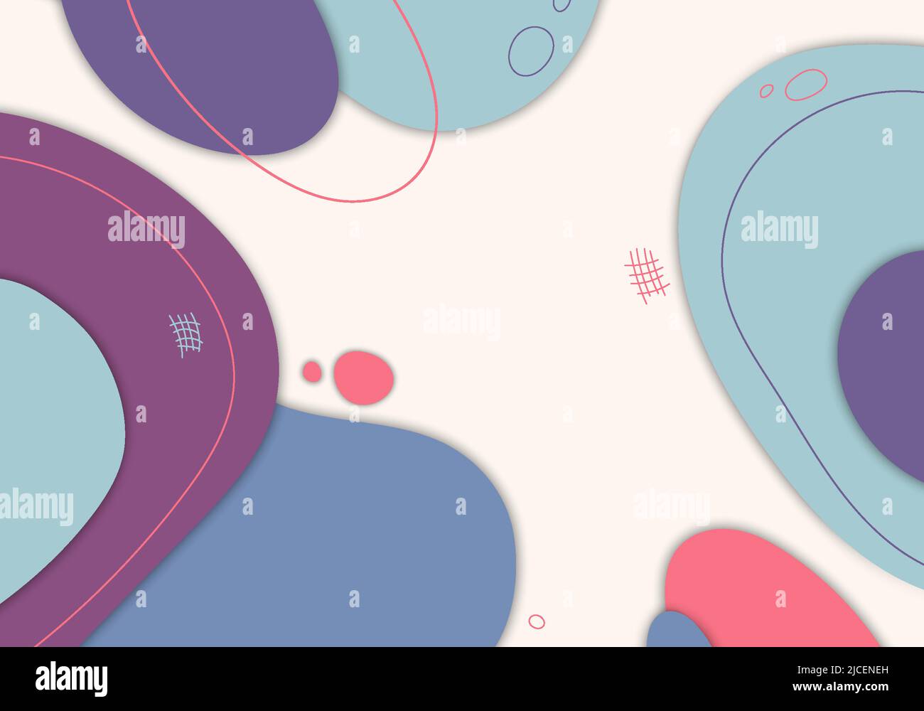 Modèle de motif en forme de doodle abstrait style d'illustration décoratif. Chevauchement de l'arrière-plan de style minimal. Vecteur Illustration de Vecteur