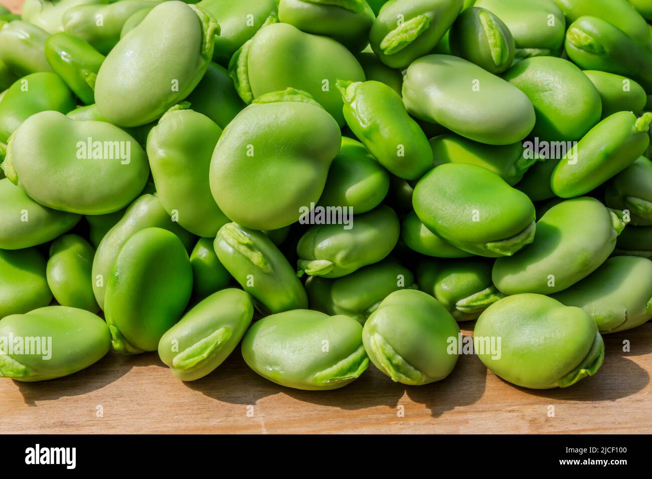 Haricots verts crus sains et biologiques Banque D'Images