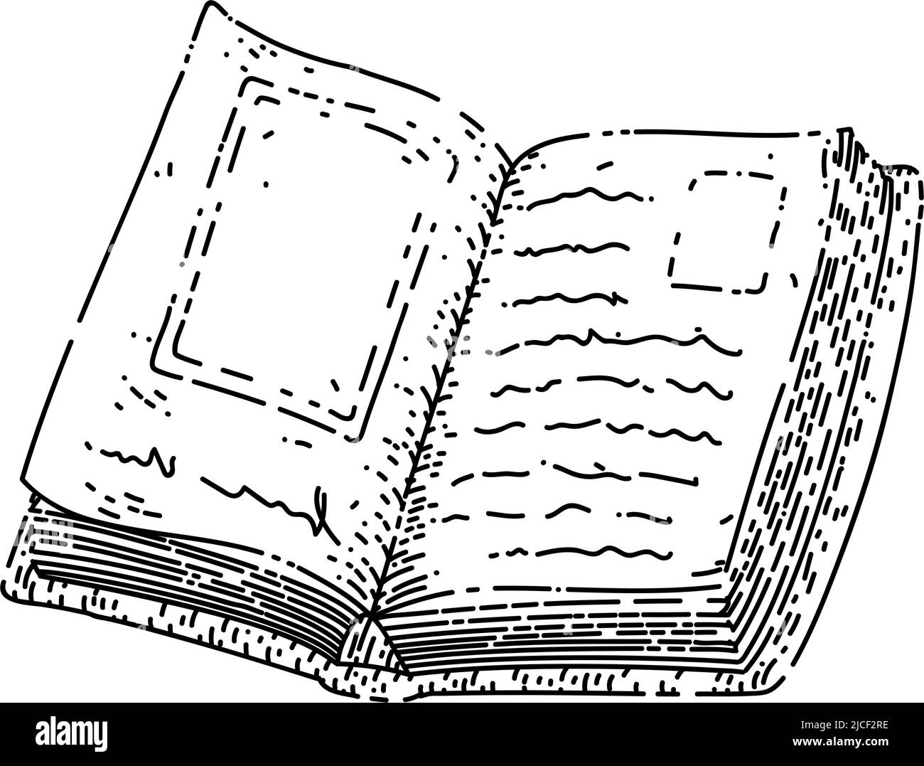 réserver le vecteur tracé à la main de l'esquisse ouverte Illustration de Vecteur