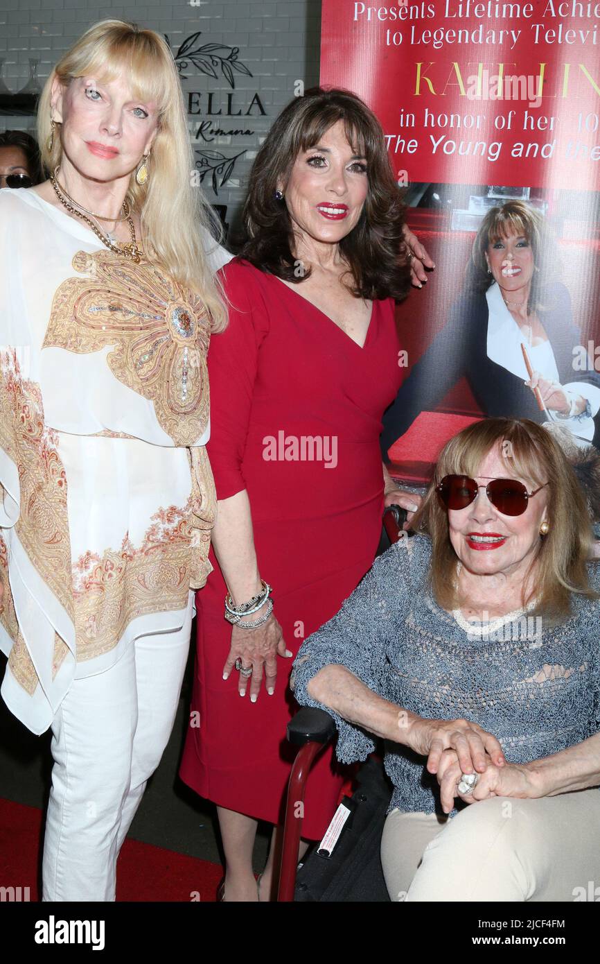 LOS ANGELES - 9 JUIN : Lee Benton, Kate Linder, Terry Moore au Webfest TV de la Côte d'Azur rend hommage à Kate Linder au restaurant la Bella sur 9 juin 2022 à Glendale, Californie Banque D'Images