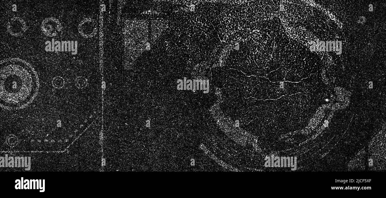 Abstrait grunge futuriste de la cyber-technologie fond. Dessin sur l'ancienne surface grasseuse Banque D'Images
