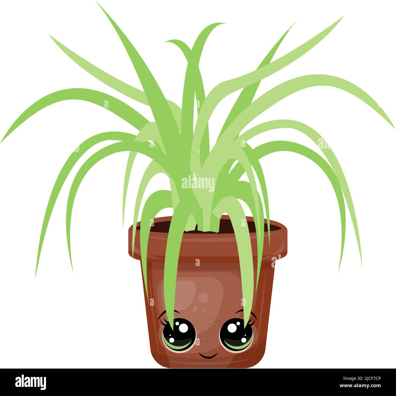 Cute Home Plant Clipart pour les vacances et les biens pour enfants. Kawaii clip Art Home Plant. Illustration vectorielle d'un animal pour autocollants, imprimés pour vêtements Illustration de Vecteur