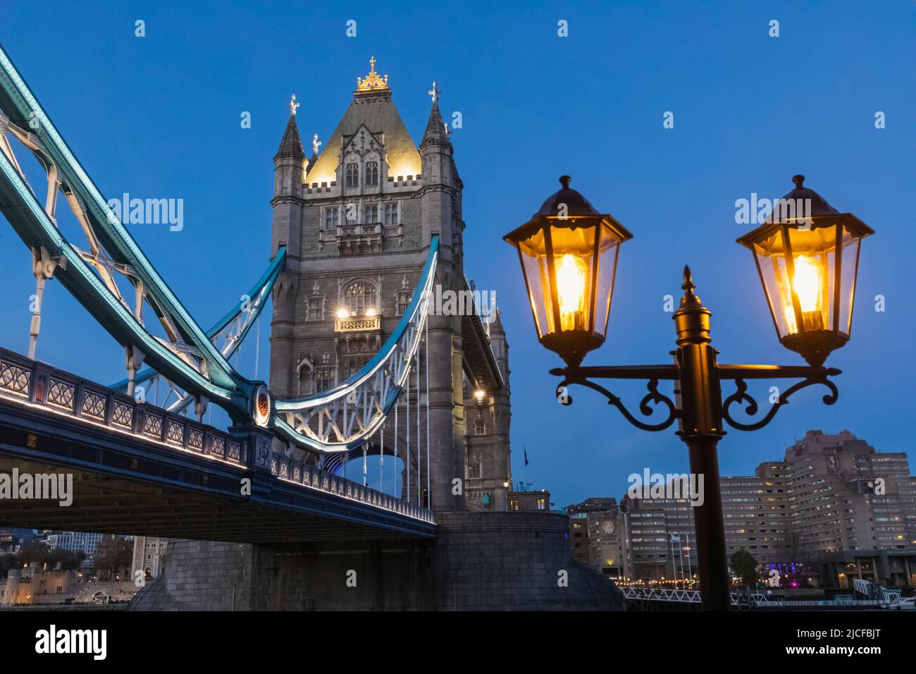 L'Angleterre, Londres, Tower Bridge at Night Banque D'Images