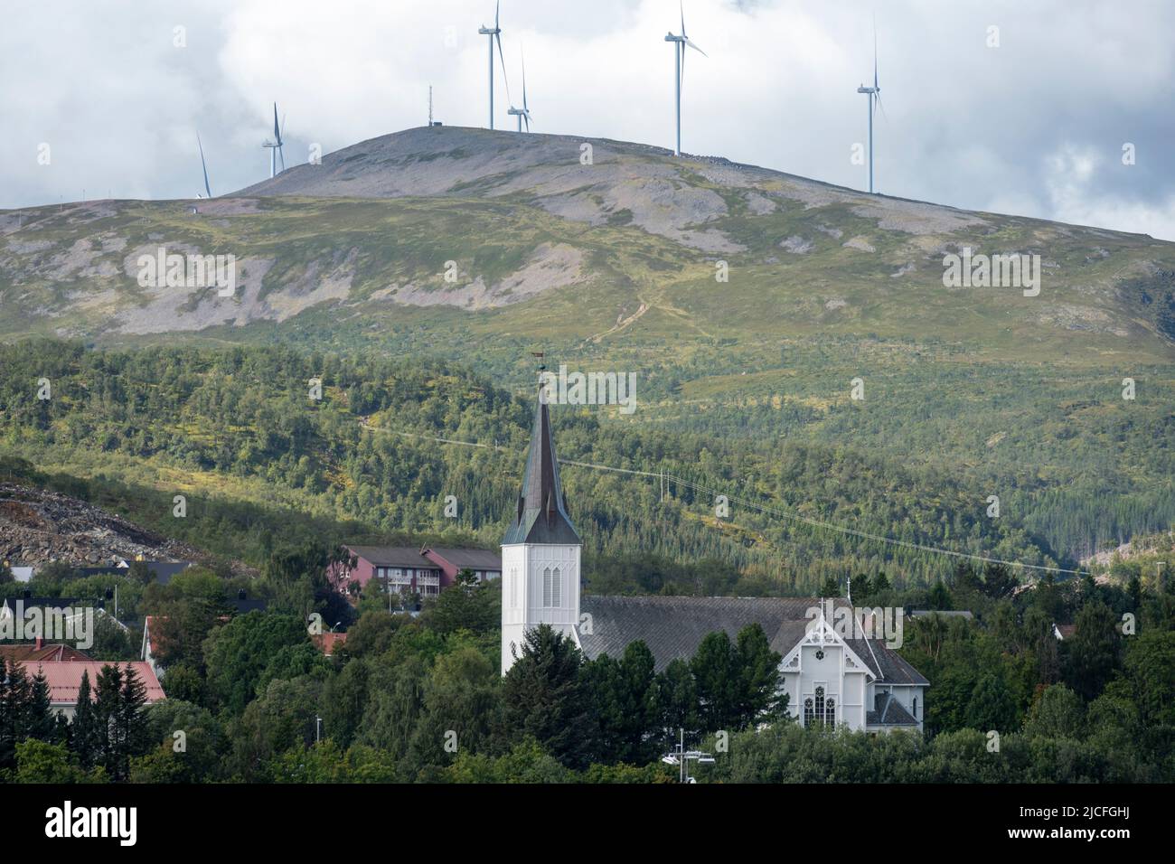 Norvège, Nordland, l'église de Sortland. Banque D'Images