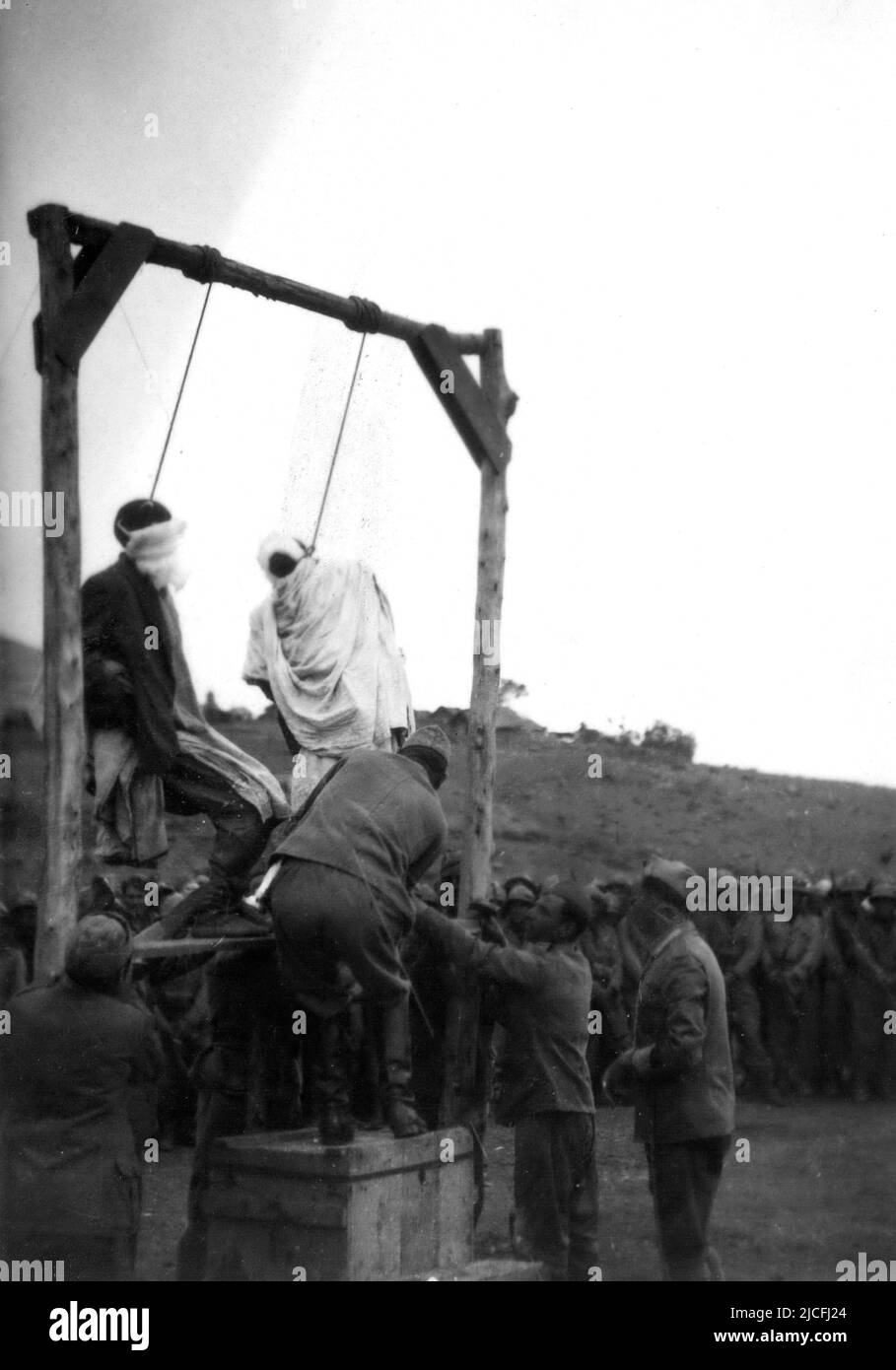 Éthiopie, guerre de l'Éthiopie 1935, Dessiè, pendaison Banque D'Images