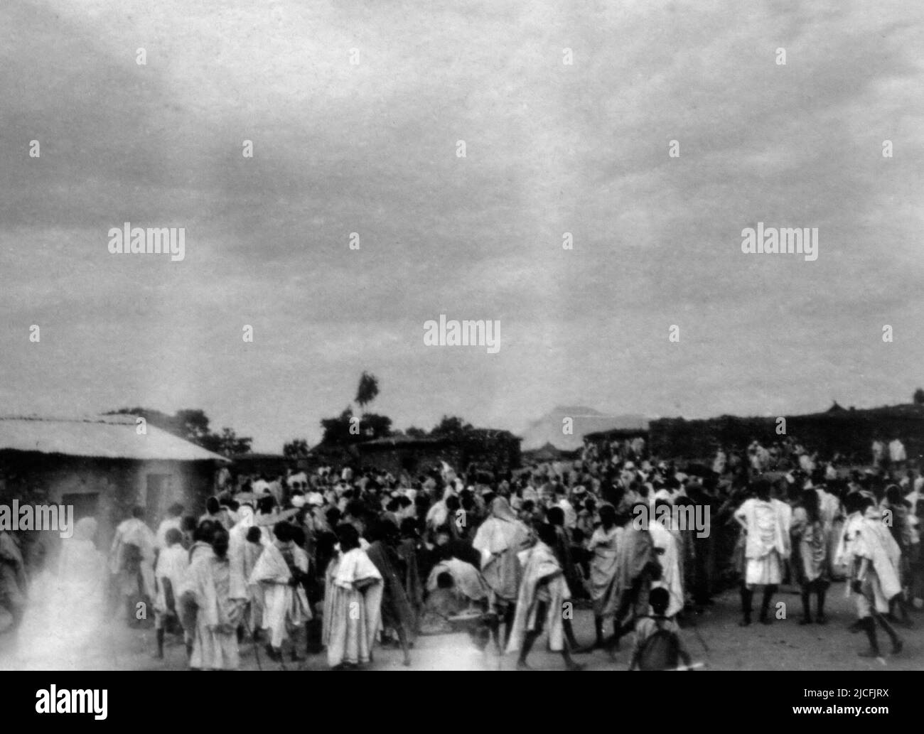 Éthiopie, guerre de l'Éthiopie 1935, marché local près de Dessiè Banque D'Images