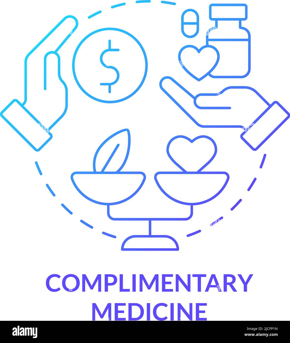 Icône de concept de gradient bleu de médecine gratuit Illustration de Vecteur