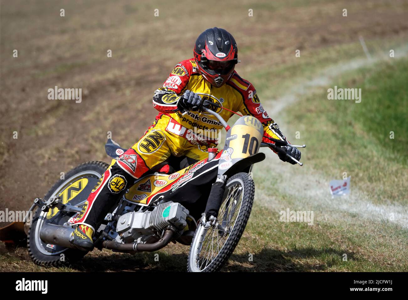 Course sur gazon, Osnabrück, Rhénanie-du-Nord-Westphalie, Allemagne Banque D'Images