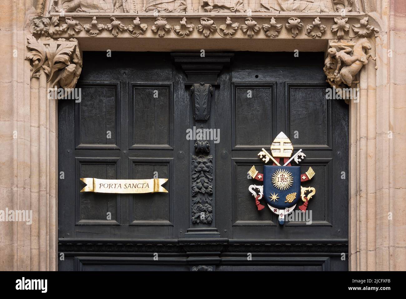 Allemagne, Rhénanie-Palatinat, Worms, cathédrale Saint-Pierre de Worms, Porta Sancta, porte Sainte Banque D'Images