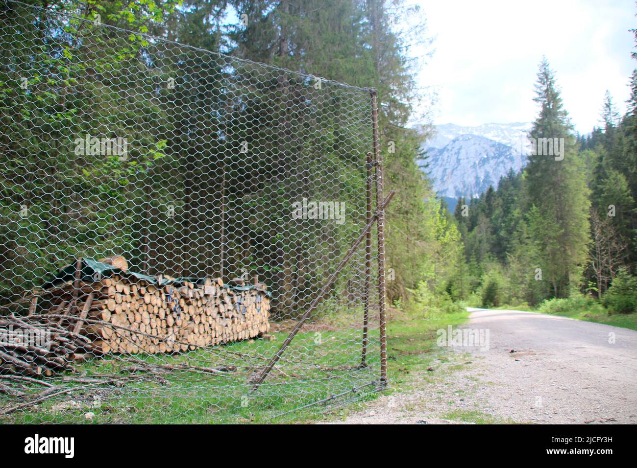 Sommet du G-7 à Schloss Elmau, barrière, barrière, clôture, sécurité, Allemagne, Bavière, haute-Bavière, Klais, Krün, Mittenwald, barrière, zone restreinte Banque D'Images