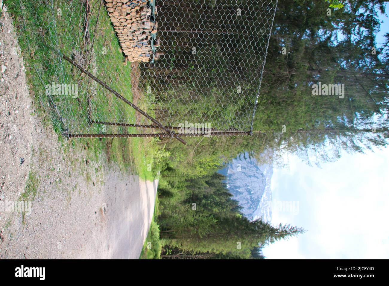 Sommet du G-7 à Schloss Elmau, barrière, barrière, clôture, sécurité, Allemagne, Bavière, haute-Bavière, Klais, Krün, Mittenwald, barrière, zone restreinte Banque D'Images