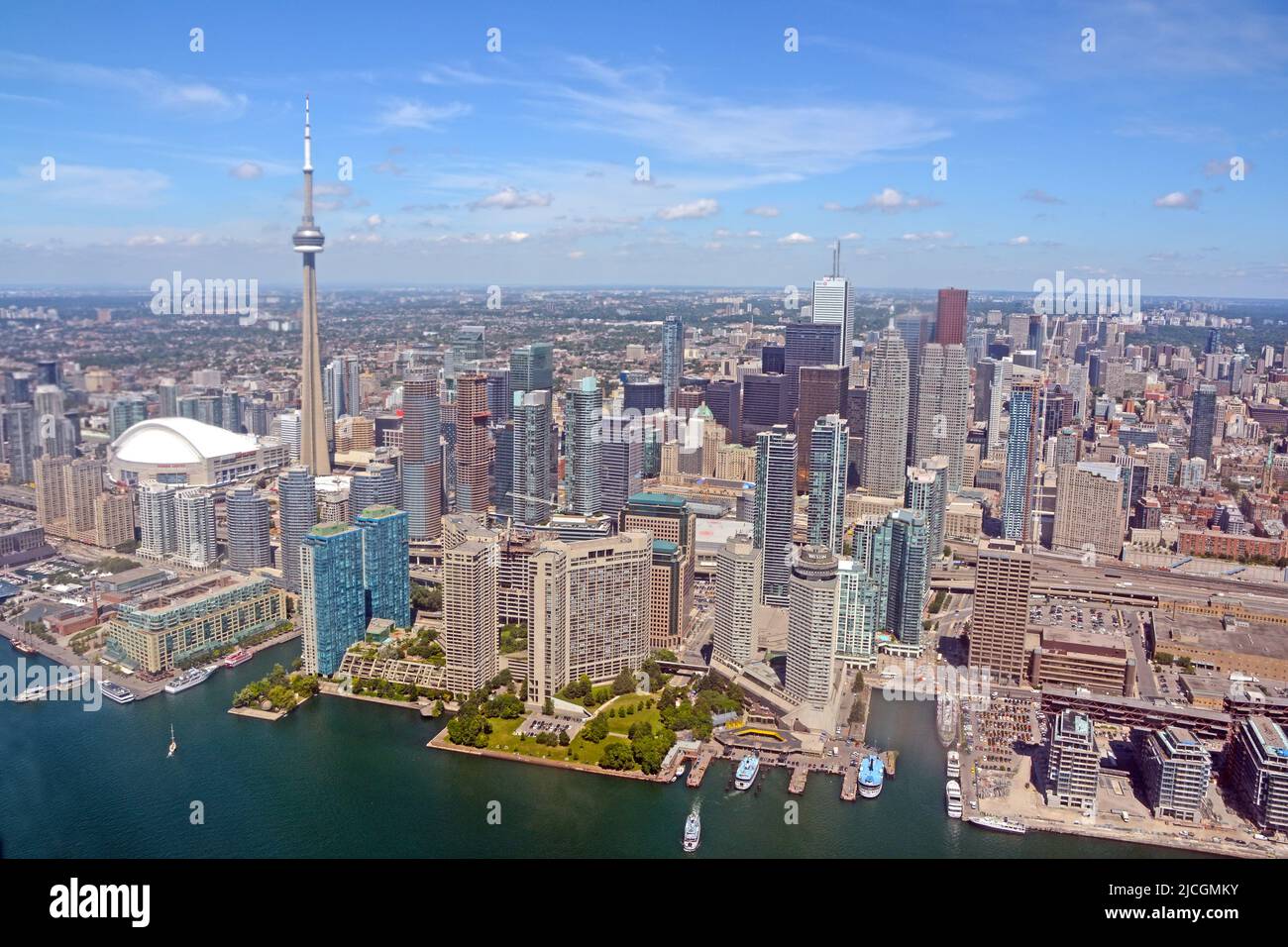 Toronto -vue aérienne, Canada Banque D'Images