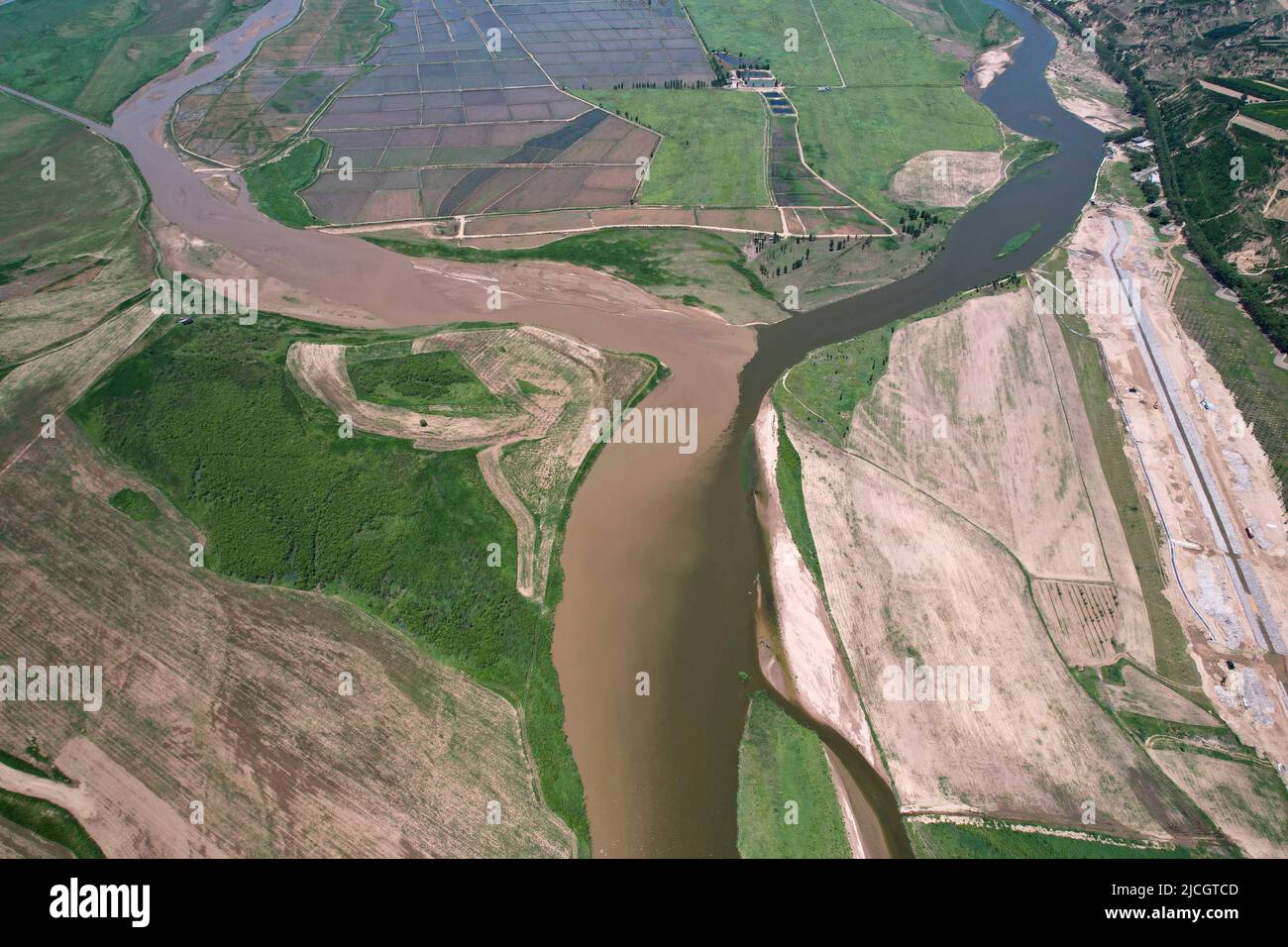 YUNCHENG, CHINE 13 JUIN 2022 après la confluence de la rivière