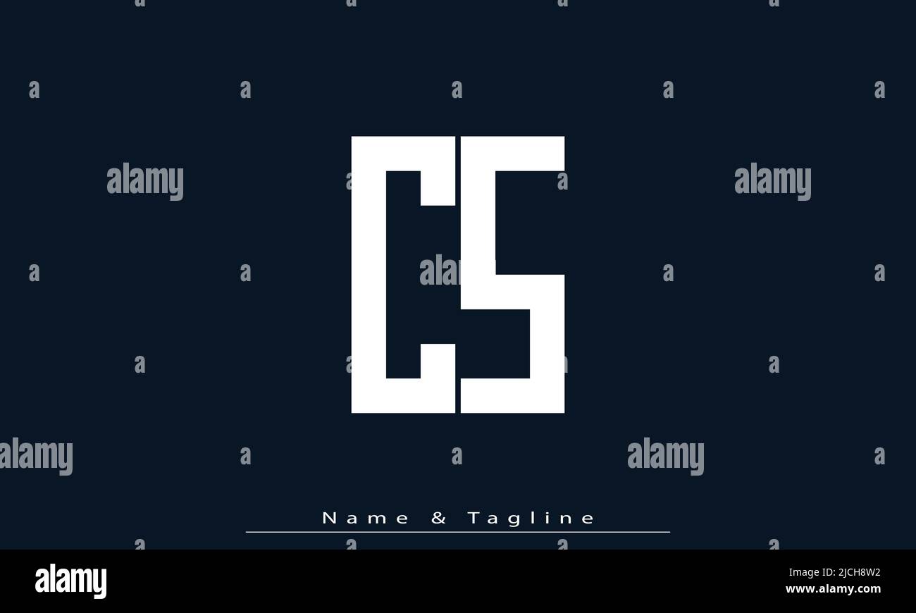 Lettres de l'alphabet initiales Monogram logo CS , SC Illustration de Vecteur