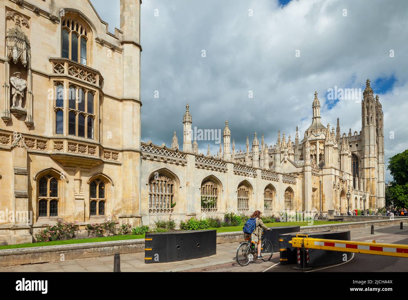 Matin de printemps au King's College de Cambridge, Angleterre. Banque D'Images