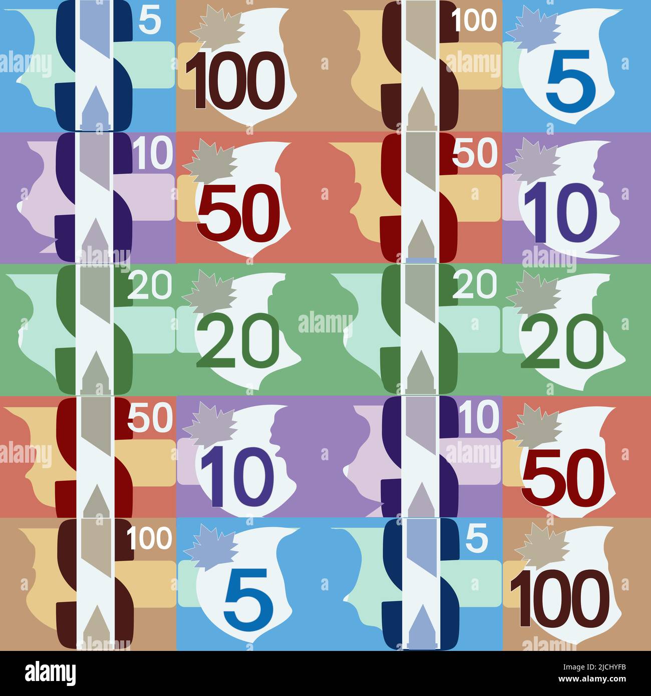 papier peint argent canadien ou australien Illustration de Vecteur