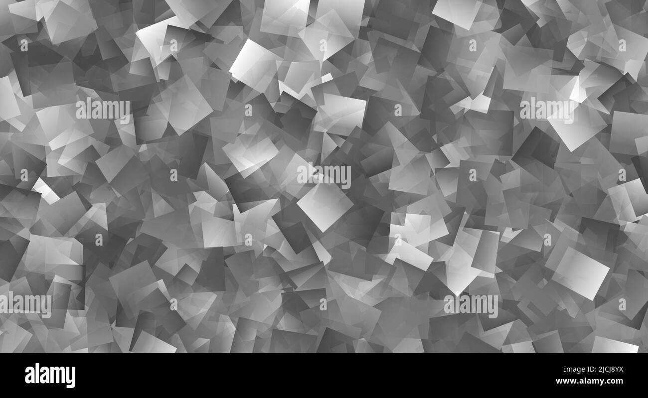 illustration abstraite monochrome cubiste arrière-plan stylisé Banque D'Images