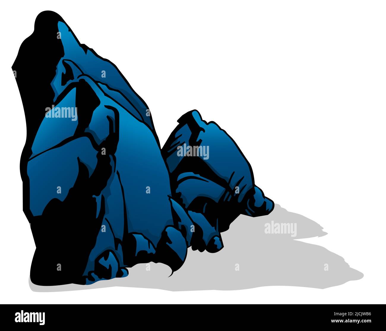 Blue Rocks et pierres comme élément de conception Illustration de Vecteur